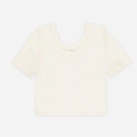 Rylee + Cru Other - Rylee & Cru Pointelle Tee-ivory